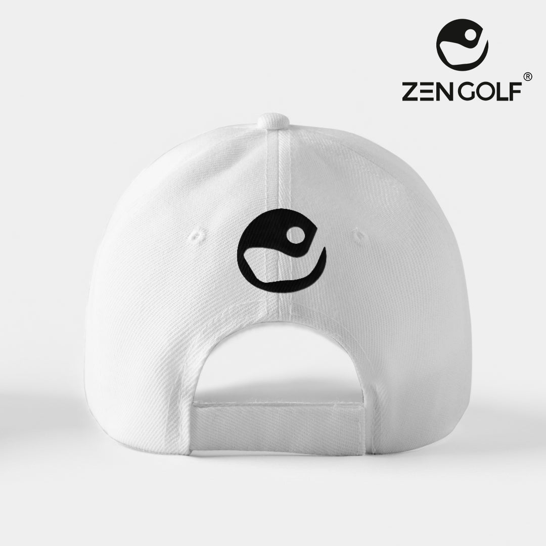 Back White Hat Zen Golf